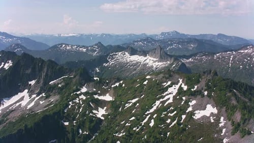 Glacier Peak, Washington Circa-2019. Aerial View of Glacier Peak. From Helicopter