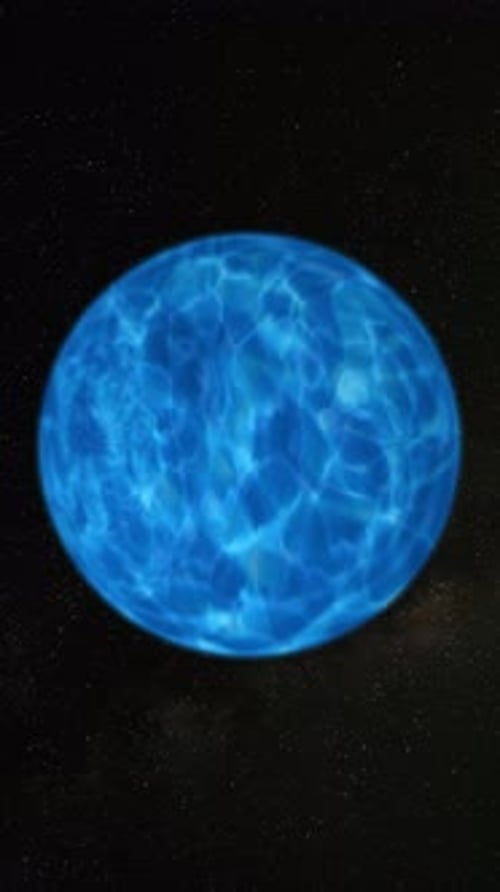 Glow sphere planet structure in space