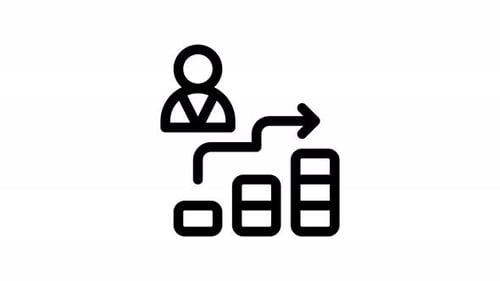 Animated Business Progress Icon for Corporate Presentations