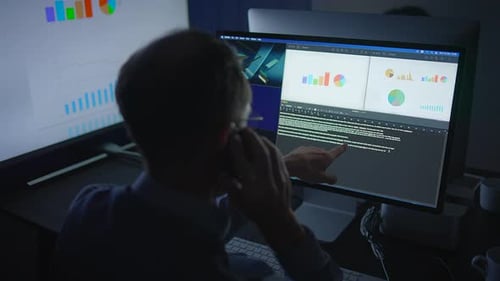 A Professional Utilizing Advanced Data Analysis Tools Effectively Within a Modern Workspace Setup