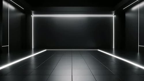 Podium Futuristische Vitrine mit Plattform für Produktausstellungen. Leeres modernes Bühnendisplay