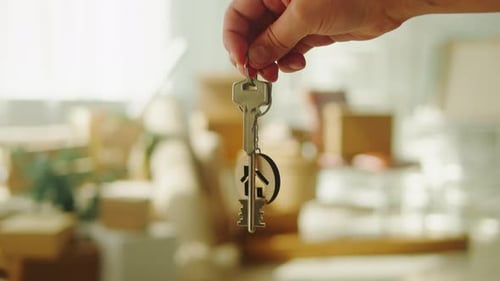 Real Estate Home Keys Closeup Buying Flat Apartment Property Purchasing