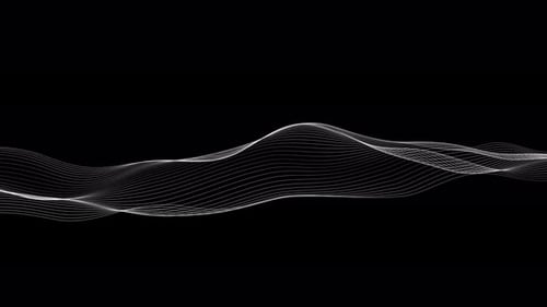 Linha de cor branca Wave Animated