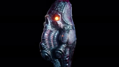 Biomechanical Skull VJ Loop