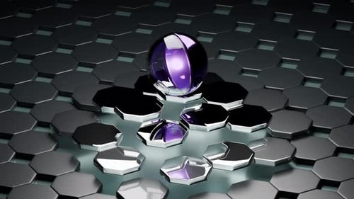 3D Loop Satisfying Metal Spheres Animation