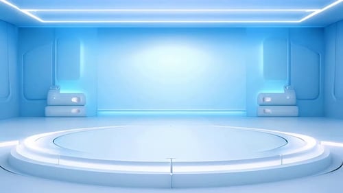 Futuristic Studio Background with Virtual Stage Reveal