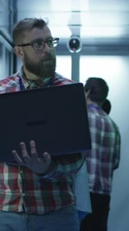 IT Staff Work in the Server Room