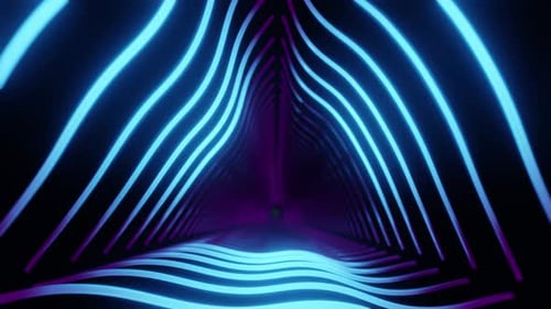 Colorful Animation Loop with Glowing Lights Background 3D