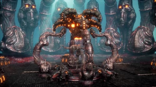 Biomechanical Girl VJ Loop