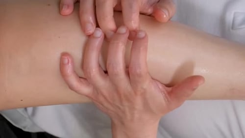 Anticellulite Massage for a Young Woman in a Health Center or Beauty Salon Vertical Video