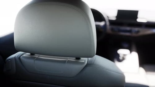 Modern Luxury Car Interior Driving View