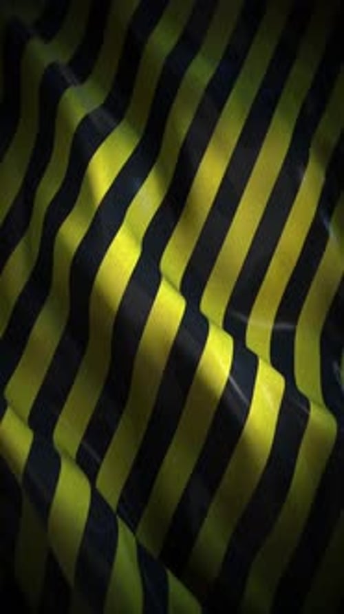 Dynamic Waving Yellow Black Striped Background Loop