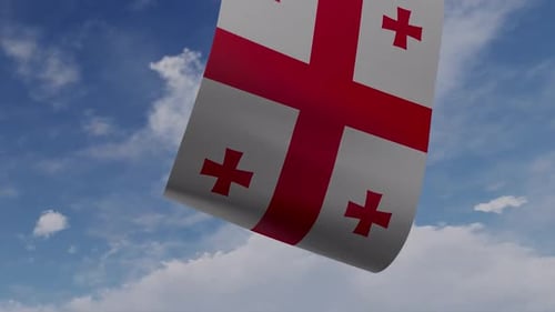 Drone Pulling Georgia Flag