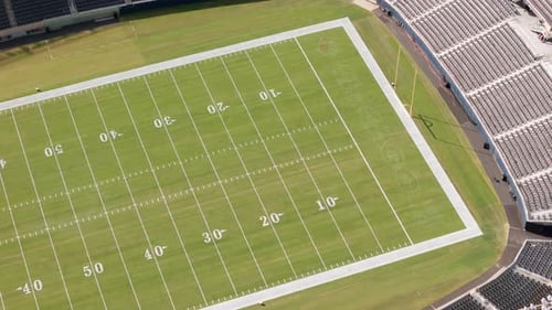Aerial Zoom Shot American Footbol Stadium