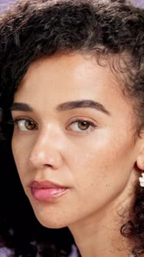 Close Up of Beautiful Woman's Face, Posing