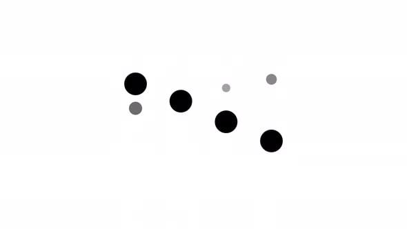 Horizontal cell dot animated loading motion graphic alpha channel loop ...