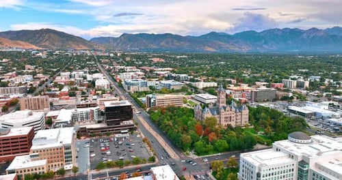 Beautiful scenery of Salt Lake City, the capital of Utah State, USA.