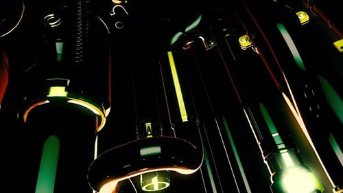 Futuristic Industrial Technology 3D Motion Background