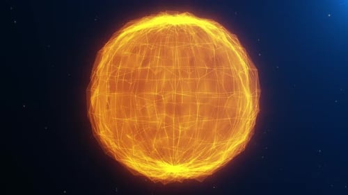 Glowing Abstract Sphere Plexus Network Loop Animation