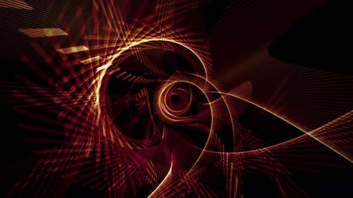 Wireframe de túnel de néon de rede abstrata