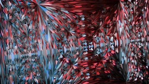 Kaleidoscopic moving glass surface of fractal mosaic tiles