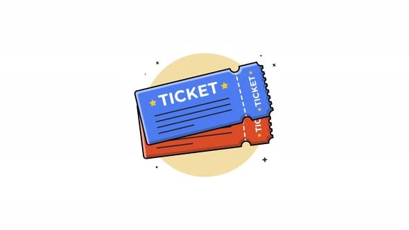 4k Show Ticket Animation Video , Backgrounds Motion Graphics ft. ticket ...