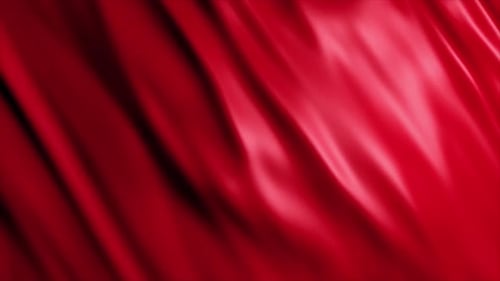 Abstract Fluid Red Fabric Undulating Motion Background