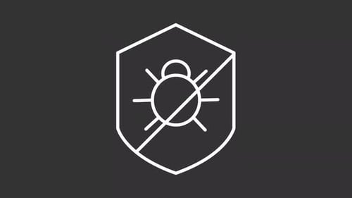 Animated No Bug Shield Line Icon