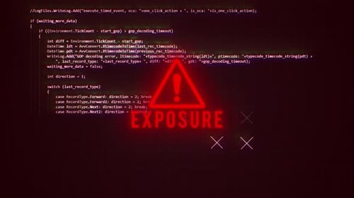 Digital Glitch Code Warning Reveal Animation