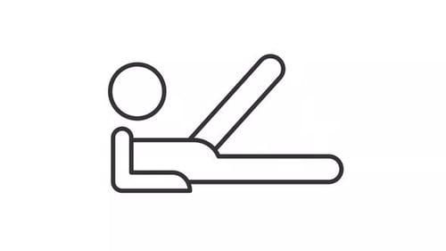 Icono animado de línea de personas haciendo ejercicio