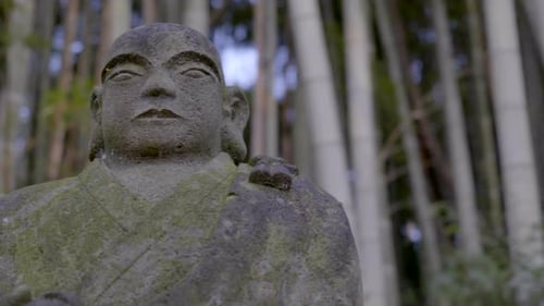 Most Buddhist statues in Japan are left outdoors and worn down over the years, so that the passage o