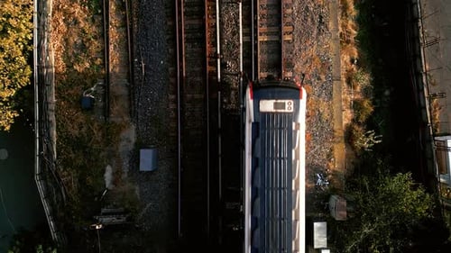 Top down view for a train