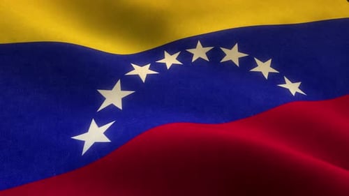 Realistic Waving Venezuela National Flag Animation