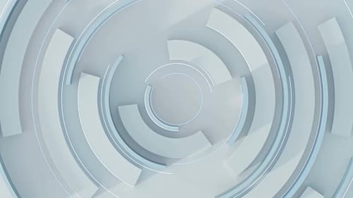 Abstrakte weiße kreisförmige geometrische 3D-Formen