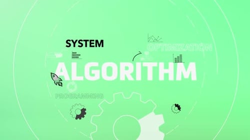 Infographie : plusieurs titres avec Icones, animation et algorithme d'information