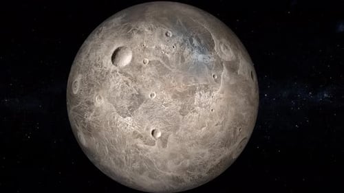 View of Moon Planet animated. 2205