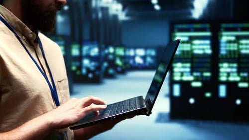 Technician Checking Server Event Logs