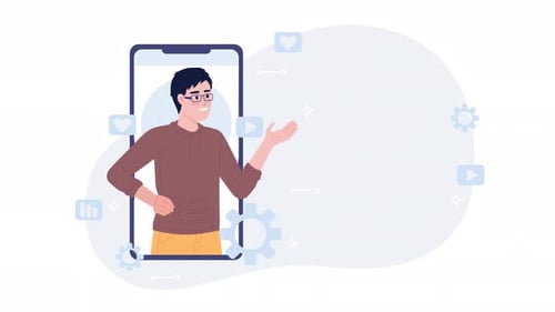 Animated Social Media Connection with People and Profiles