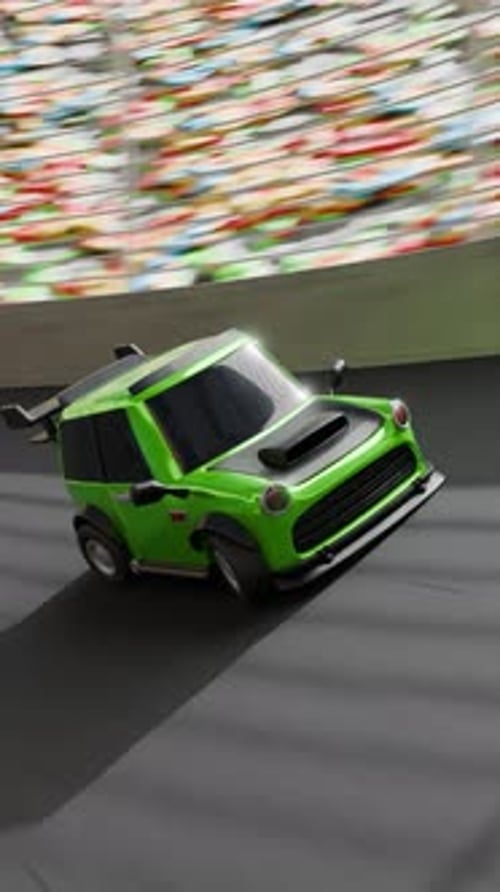 Racing Car Loop 3D Animation
