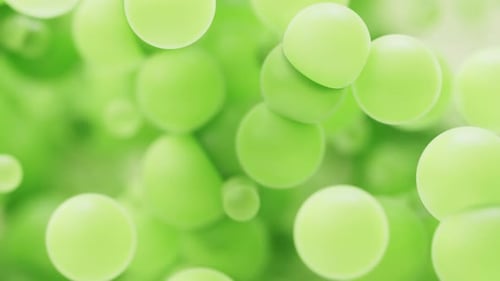 Abstract Green Spheres Fluid Flow Motion Background