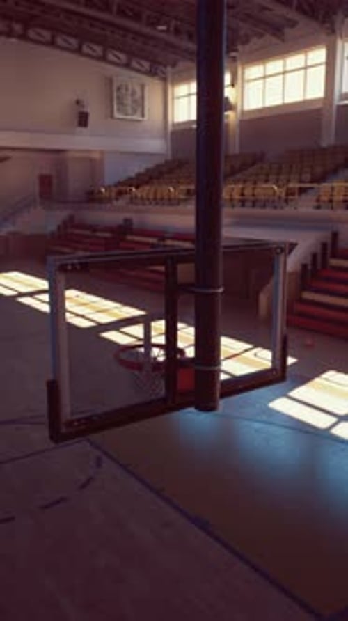 Basketball Court With Central Hoop