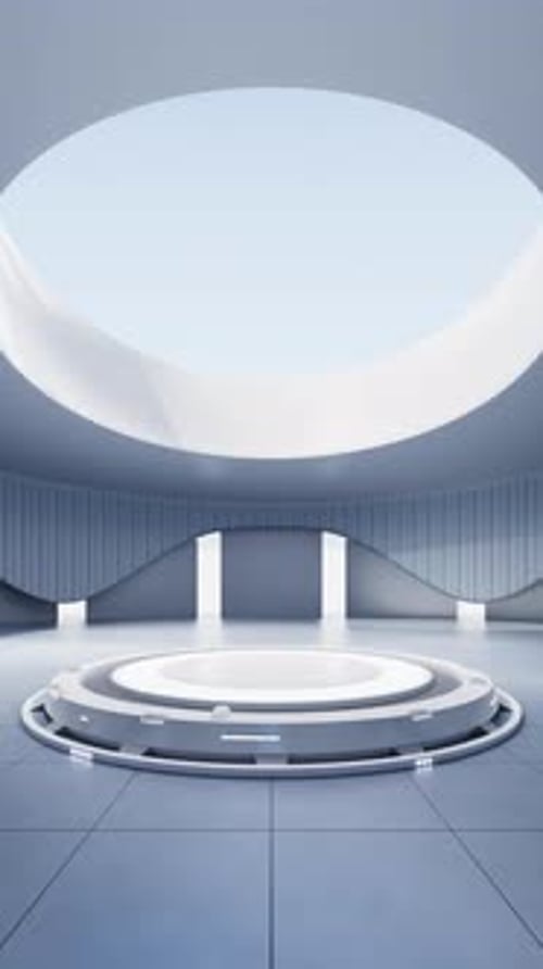 Empty creative round room background