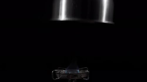 Kettle on a Gas Tourist Burner