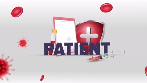Medical Patient Infographic Icon Background