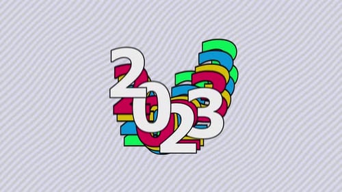 Dynamic Colorful 2023 New Year Celebration Animation
