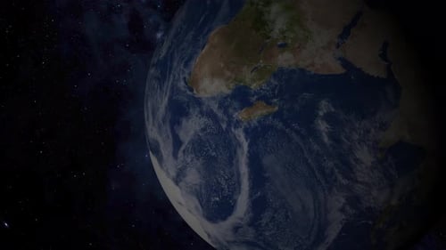 Rotating Earth in Space 3D Animation