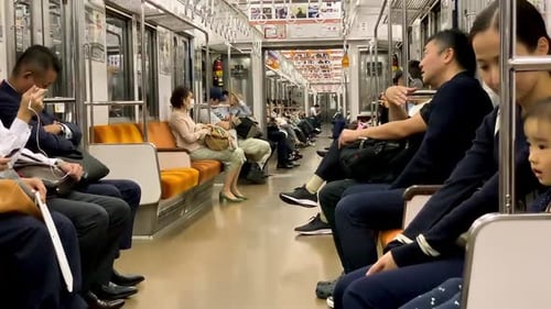 Zug der Japanischen Eisenbahn