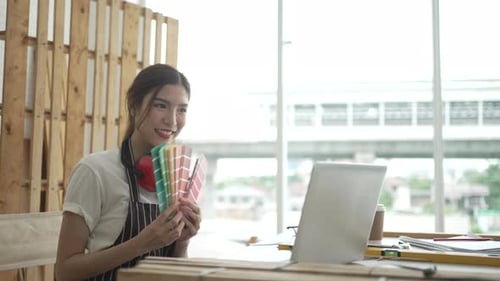 Carpenter work at workshop.