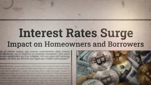 Interest Rates Surge Impact On Homeowners And Borrowers Title On Digital Newspaper
