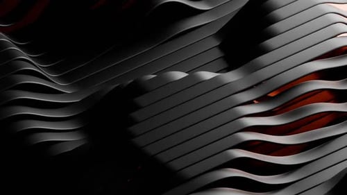 Fluid Abstract Dark Wavy Lines Background Loop